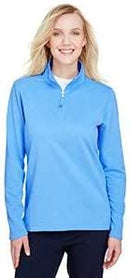 UC792W UltraClub Ladies' Coastal Pique Fleece Quarter-Zip New