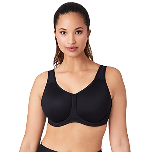WACOAL WOMEN'S SIMONE UNLINED SPORTS BRA, 855170, BLACK, 38C - Brand New