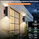GOBRIGHT 4-PACK MODERN OUTDOOR WALL LIGHT 12W 3000K LED CYLINDER EXTERIOR LIGHT - Like New