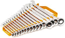 GEARWRENCH 16 PIECE RATCHETING COMBINATION WRENCH SET, METRIC, 9416 - SILVER - Brand New