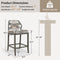 DYCANPO 26.5''H OUTDOOR COUNTER HEIGHT CHAIRS BOHO-STYLE SET OF 3 - SLATE GRAY - Like New