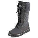 POLAR Womens Faux Fur Warm Thermal Outdoor Walking Snow Calf Boots YC0613 - Grey - Like New