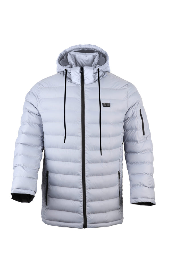HELIOS – The Heated Coat – PAFFUTO Style For Men – Grey Wolf - Large - 166727 - Brand New
