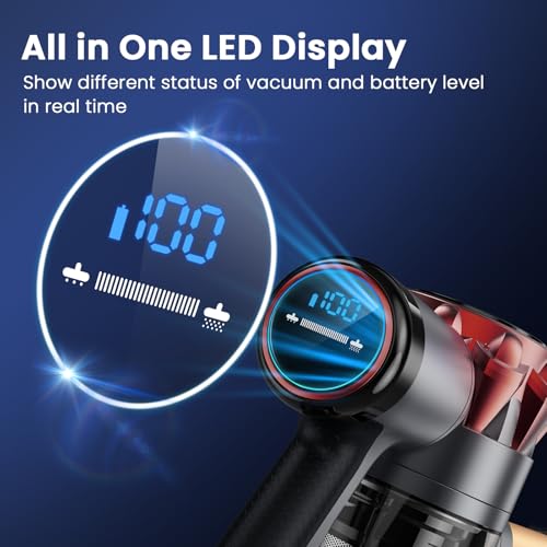 UMLO S3 CORDLESS VACUUM CLEANER 300W 30KPA POWERFUL STICK VACUUM - RED Like New