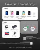 Anker 6ft Nylon USB-C to Lightning Charging Cord A8623011 - - Scratch & Dent