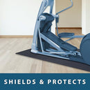 MOTIONTEX Fitness Equipment Mat 36" X 72" Treadmill STD 8M-110-36C-6 - Black - Like New