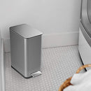 StyleWell 2.6 Gal. Stainless Steel Slim Step On Trashcan B08BLCGXSC -Silver - Brand New