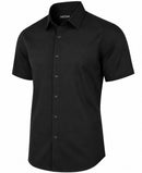 JAMES TAILOR MEN'S SLIM-FIT STRETCH DRESS SHIRT - SIZE: MEN XL - BLACK - Brand New