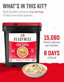 READY WISE READYWISE READYWISE - VARIETY PACK BUCKET, 104 SERVINGS - RED/BLACK - Brand New