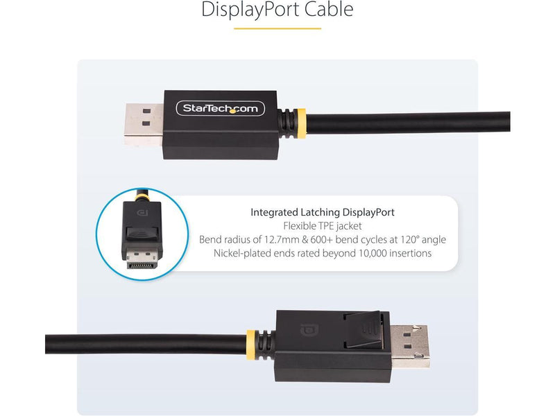 StarTech 3FT DISPLAYPORT 2.1 CABLE, VESA CERTIFIED DP80 DISPLAYPORT CABLE