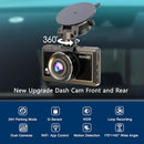 TTLITTLINY DASH FRONT AND REAR 2.5K+1080P FHD WIFI DUAL DASH CAMERA 3” - BLACK - Like New