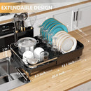 KLKE EXPANDABLE DISH DRYING RACK COUNTER-DISH RACK EFF DRY RACK - BLACK - Like New