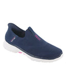 Skechers women's Hands Free Slip-ins Go Walk 6-Fabulous View Sneakers NAVY WIDE - Brand New