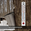 MARATHON Vertical Outdoor Wall Thermometer, 16 Inch Weather-Resisting Gauge - Brand New