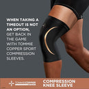 TOMMIE COPPER KNEE COMPRESSION SLEEVE 4D STRETCH & NON-SLIP FIT L/XL - BLACK - Like New