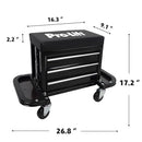 PRO-LIFT MECHANIC ROLLER SEAT TOOL FREE C-3300 – 400 LBS CAPACITY - BLACK - Like New