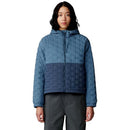 OL0543-444 MOUNTAIN HARDWEAR WOMEN LIGHT ZIPPED HOODEY, ADRIATIC, MOON BLUE, L - Brand New