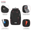 SWISSGEAR SHIELD LAPTOP BACKPACK, 18.5"X12"X6" - BLACK - Brand New