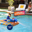 NERF Super Soaker Megaforce Battle Tank Ride-On Inflatable Pool Float SOAK-7252 - Like New