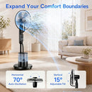 NOVAMIST UPGRADED MISTING FAN WITH 4L LARGE WATER TANK BLACK MD-F868-BLACK - Like New