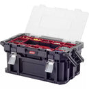 KETER CONNECT CANTILEVER TOOLBOX - BLACK/RED - Like New