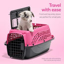Petmate Dog Crates Small Dogs Cat Carriers Two-Door Plastic Pet Kennel - Pink - Brand New