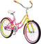 Kulana Lakona Youth and Adult Beach Cruiser Bike, 20-Inch Wheel - Pink/Yellow - Like New
