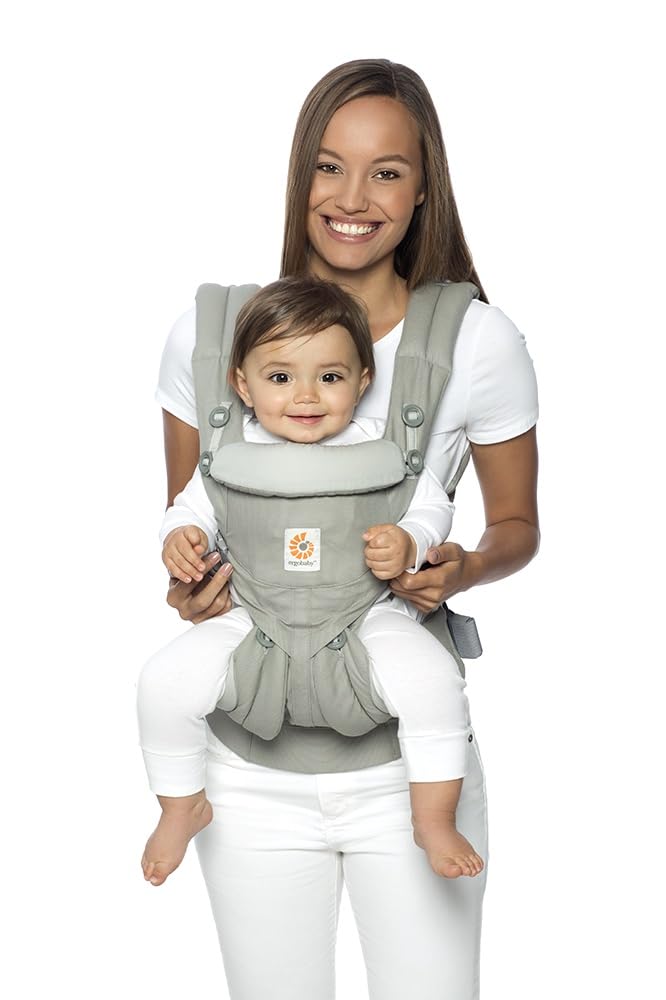 ERGOBABY Omni 360 All-Position Baby Carrier, Lumbar Support - PEARL GRAY Like New