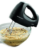 HAMILTON BEACH HAND MIXER WITH SNAP-ON CASE 62683G - BLACK - Like New