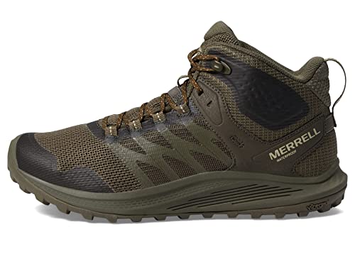 J005053 MERRELL MEN'S NOVA 3 TACTICAL MID WATERPROOF BOOT SIZE 9.5 DARK OLIVE - Like New