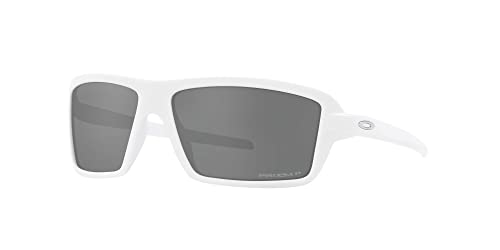 OAKLEY CABLES OO9129-1463 MATTE WHITE FRAME - PRIZM BLACK POLARIZED LENSES - Like New