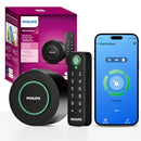 PHILIPS WIFI SMART RETROFIT LOCK + WIRELESS FINGERPRINT KEYPAD - MATTE BLACK - Like New