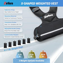 ZELUS WEIGHTED VEST WEIGHTED VEST 4-10LB VEST 6 IRONSAND WEIGHTS - BLACK - Like New