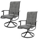 PAMAPIC Patio Chairs Set of 2 All-Weather Textilene Ergonomic Outdoor Swivel - Like New
