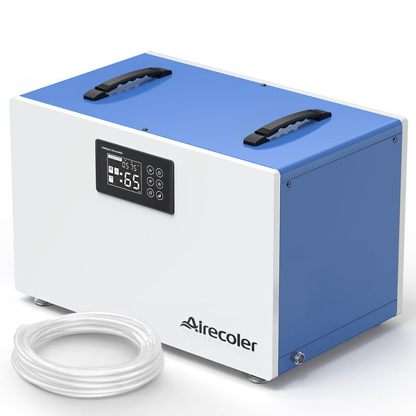 AIRECOLER 170 PINTS COMMERCIAL DEHUMIDIFIER WITH PUMP GT-XP7 - BLUE / WHITE - Like New