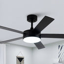 VACZON 48-INCHES INDOOR DOWN ROD MOUNT STANDARD CEILING FAN LIGHT - MATTE BLACK - Like New