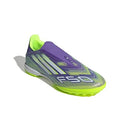 ADIDAS F50 LEAGUE LACELESS TURF SOCCER CLEATS MEN 12 WOMEN 13 -PURPLE RUSH/WHITE - Like New