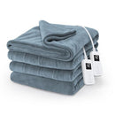 SUNBEAM ELECTRIC ROYAL LUXE MICROPLUSH HEATED BLANKET CADET BLUE - Like New