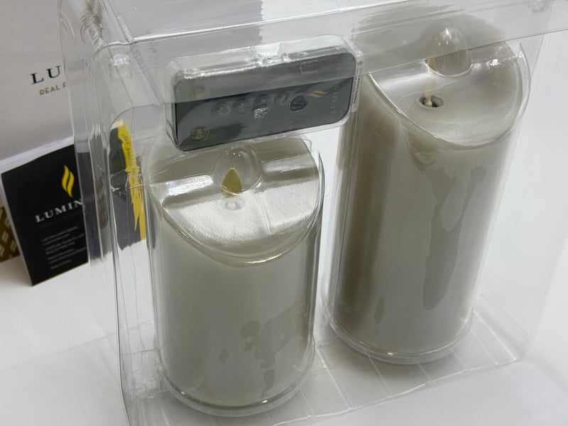 LUMINARA FLAMELESS SMOOTH - SILVER GRAY - Like New