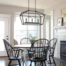 MOTINI 3-Light Kitchen Island Lantern Pendant Chandelier Hanging Light Black - Brand New