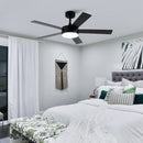 VACZON 48-INCHES INDOOR DOWN ROD MOUNT STANDARD CEILING FAN LIGHT - MATTE BLACK - Like New