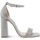 STEVE MADDEN WOMEN'S TIAA HEELED SANDAL - SIZE: WOMEN 7.5 - RHINESTONE - Like New