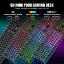 REDTHUNDER K10 WIRELESS KEYBOARD MOUSE COMBO LED RECHARGEABLE 3800MAH - BLACK - Like New
