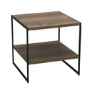 Household Essentials Square Wooden Side Table/End Table With Storage Shelf - Brand New