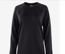 EDDIE BAUER WOMEN'S RAGLAN SWEATSHIRT, BLACK, MEDIUM - Brand New