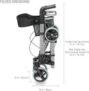 HealthSmart Walker Rollator with Seat and Backrest 501-5012-41001 - Titanium - Like New
