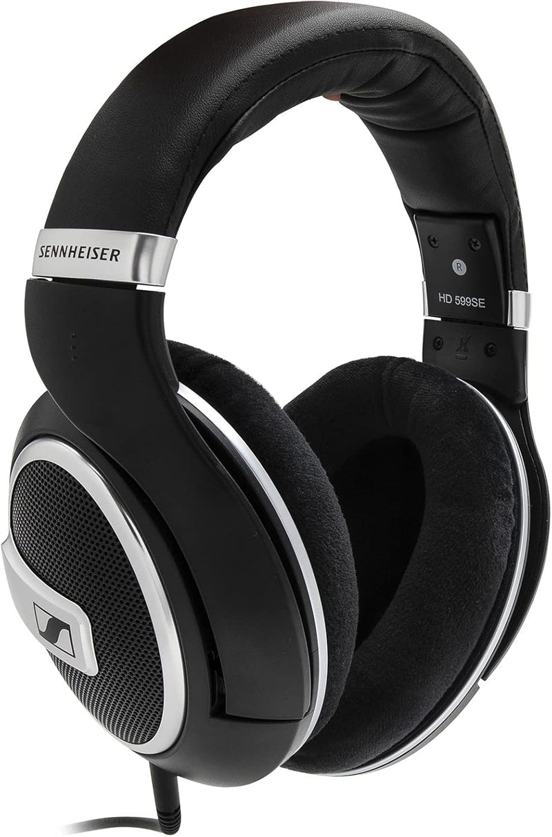 SENNHEISER CONSUMER AUDIO HD 599 SE AROUND EAR OPEN BACK HEADPHONE, BLACK/SILVER Like New