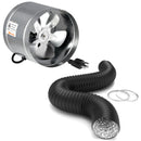 IPOWER 8" INLINE BOOSTER DUCT FAN 40 CFM LOW NOISE HVAC EXHAUST BLOWER - Black - Like New