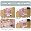 UIMNJHUKE Foldable Cat Litter Box with Lid, Extra Large Kitty Litter Box - Pink - Brand New