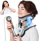 GENERIC CERVICAL TRACTION DEVICE AIR COLLAR: INFLATABLE NECK STRETCHER - WHITE - Like New